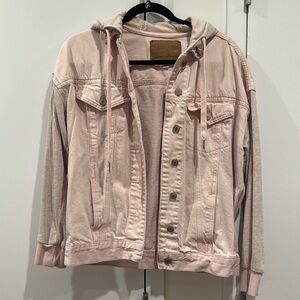 American Eagle Outfitters Pink Denim Jacket